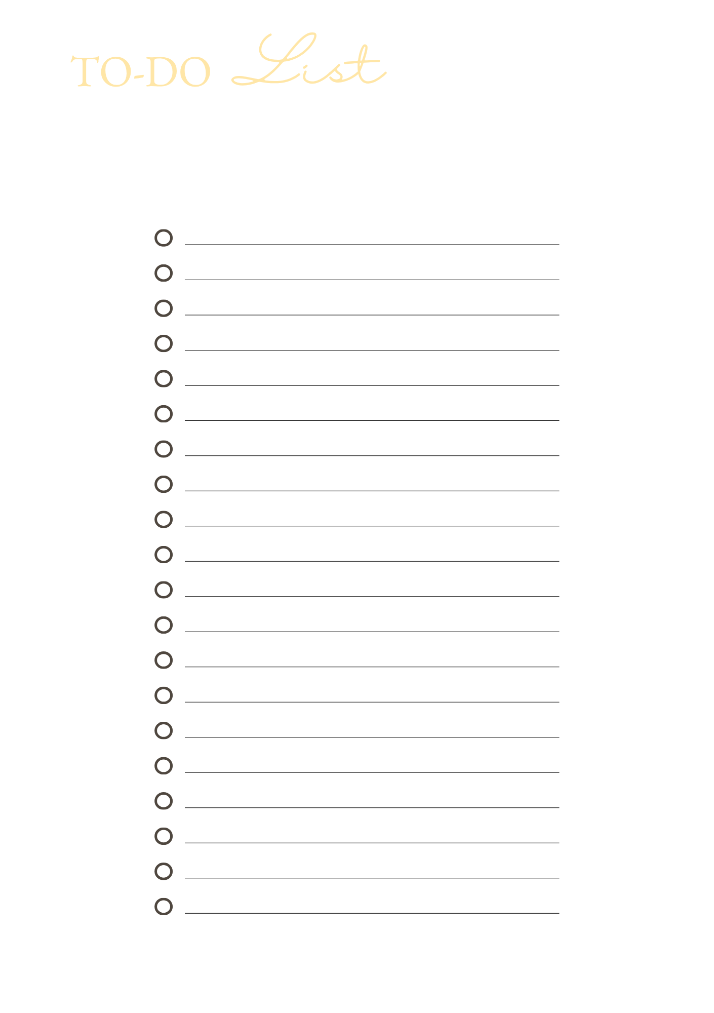 To Do List