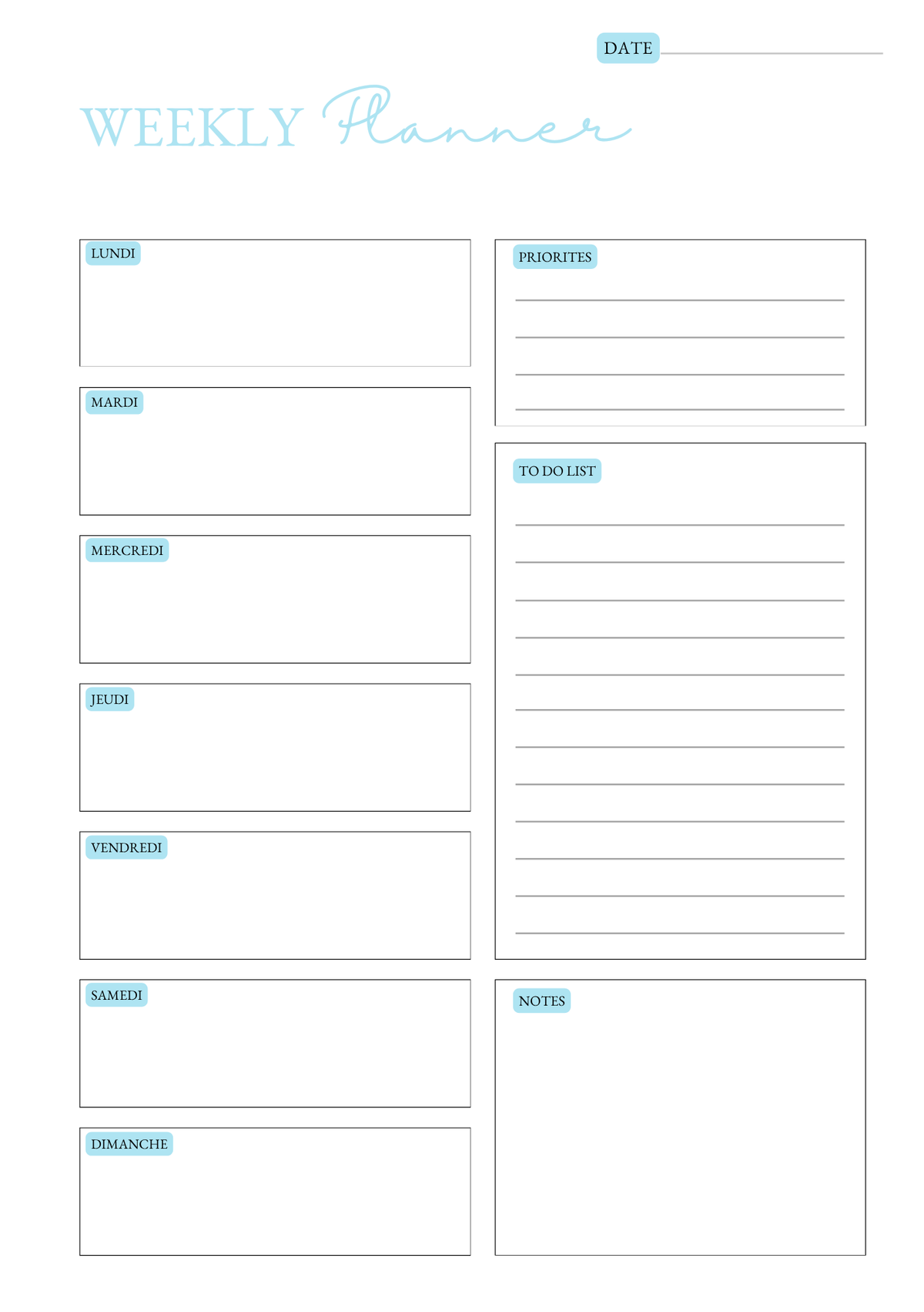 Weekly Planner