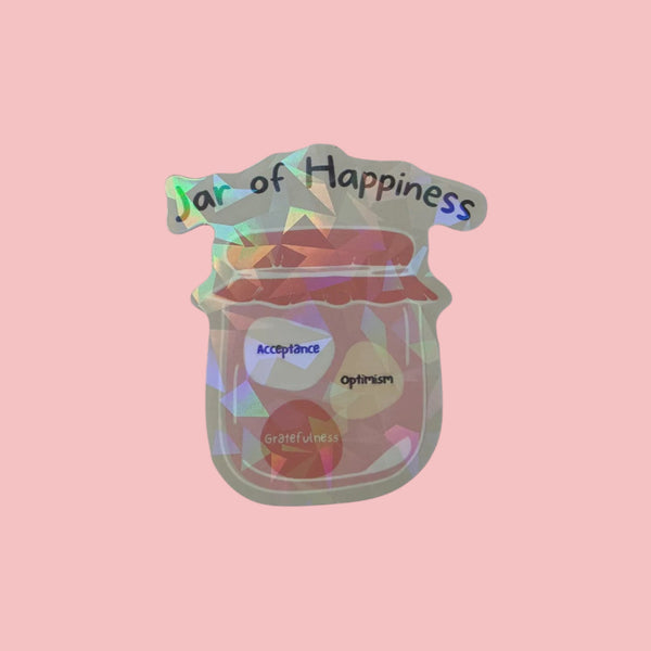 Sticker holographique — Jar of Happiness · À l'unité