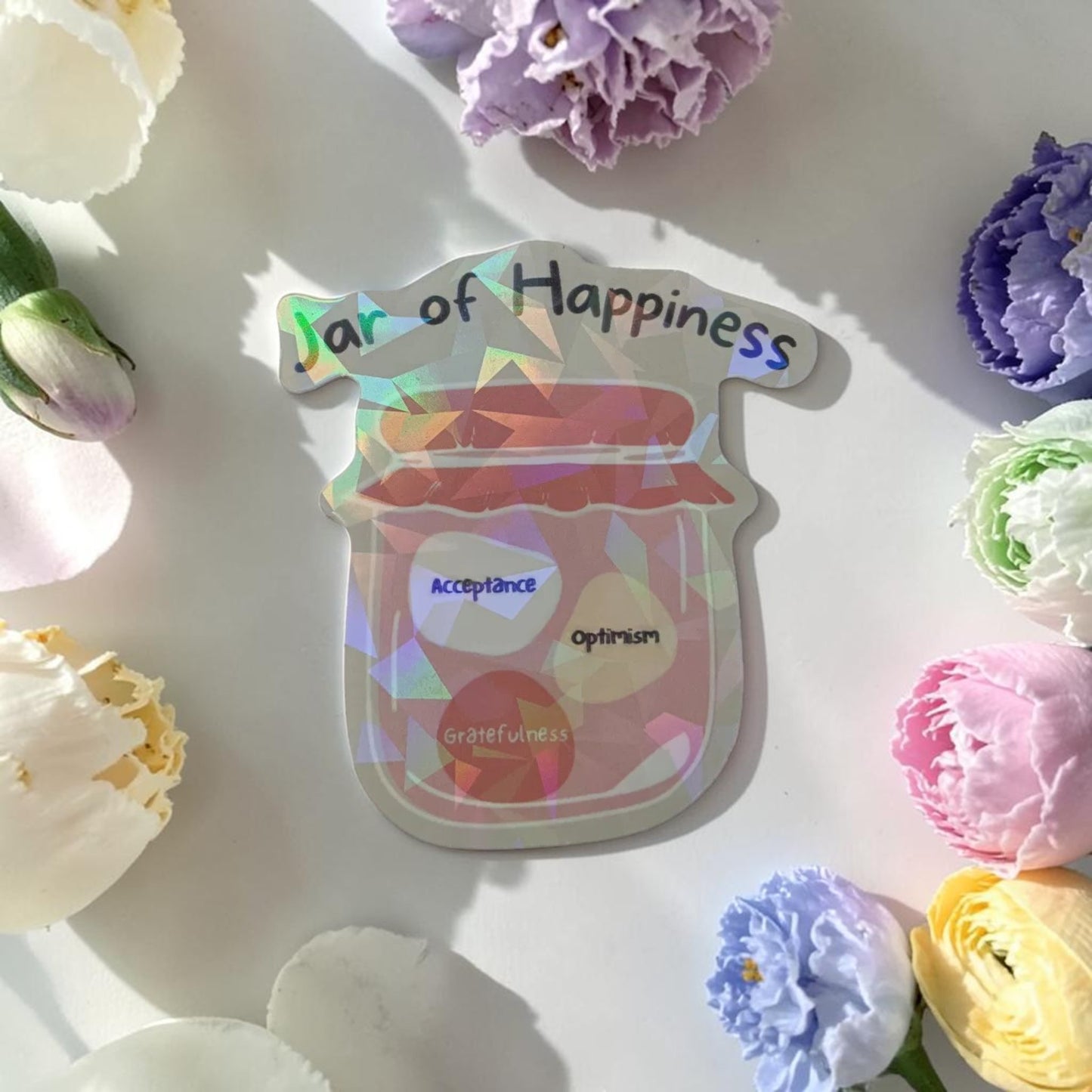 Sticker holographique — Jar of Happiness · À l'unité