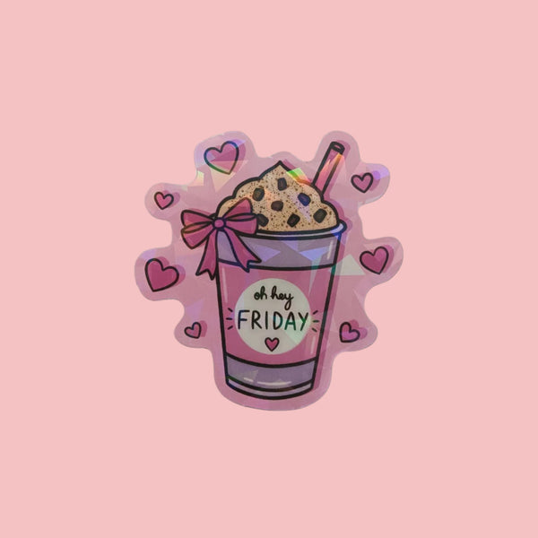 Sticker holographique — Oh hey Friday! · À l'unité