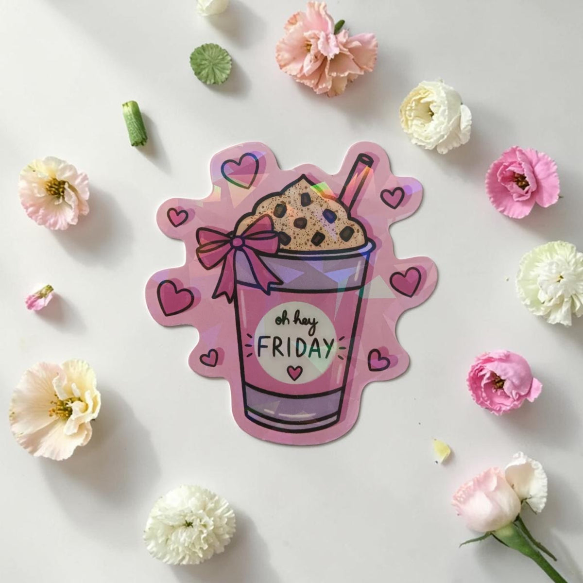 Sticker holographique — Oh hey Friday! · À l'unité
