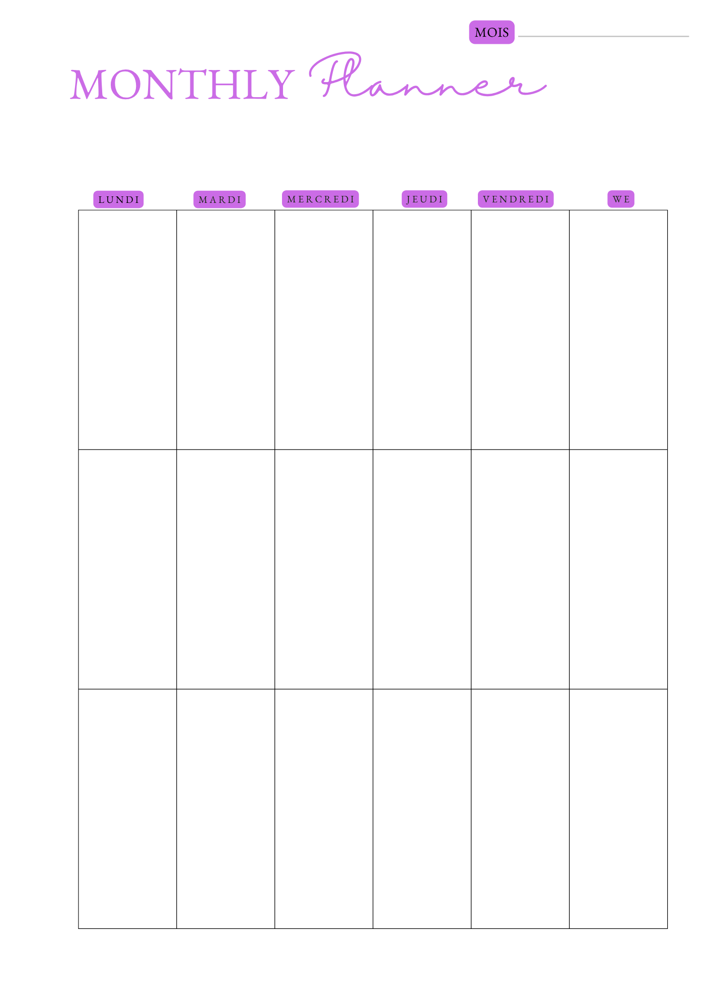 Monthly Planner