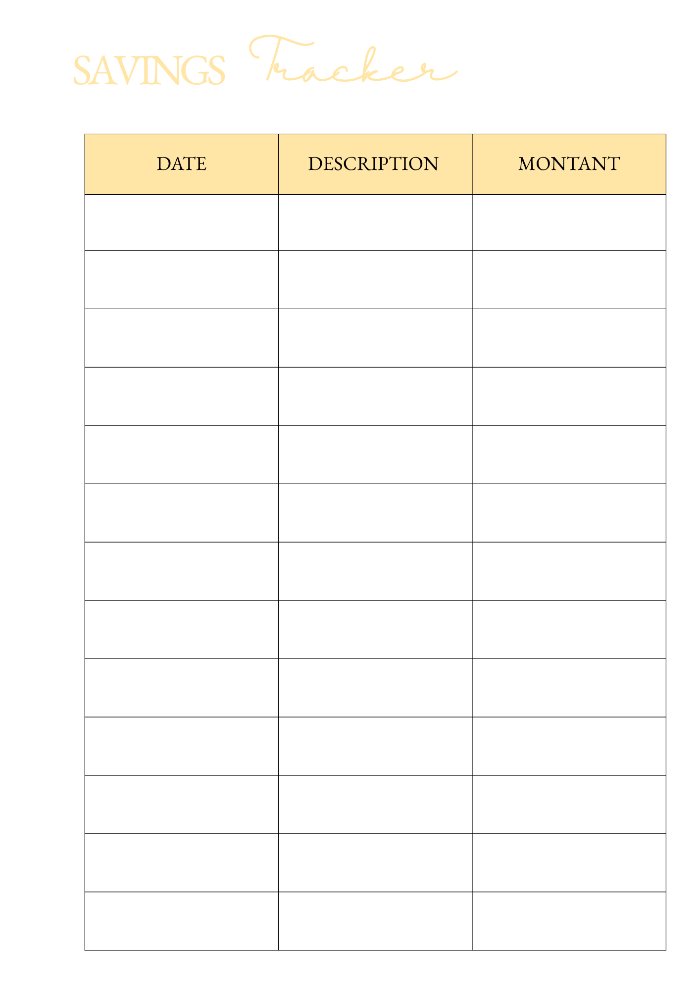 Savings Tracker