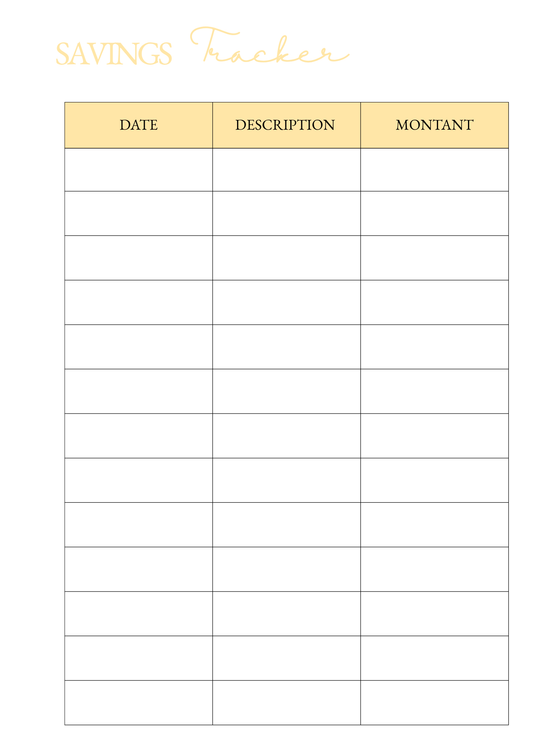 Savings Tracker