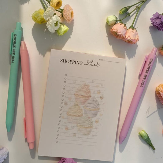 Notepad A6 — Shopping List — Cupcake