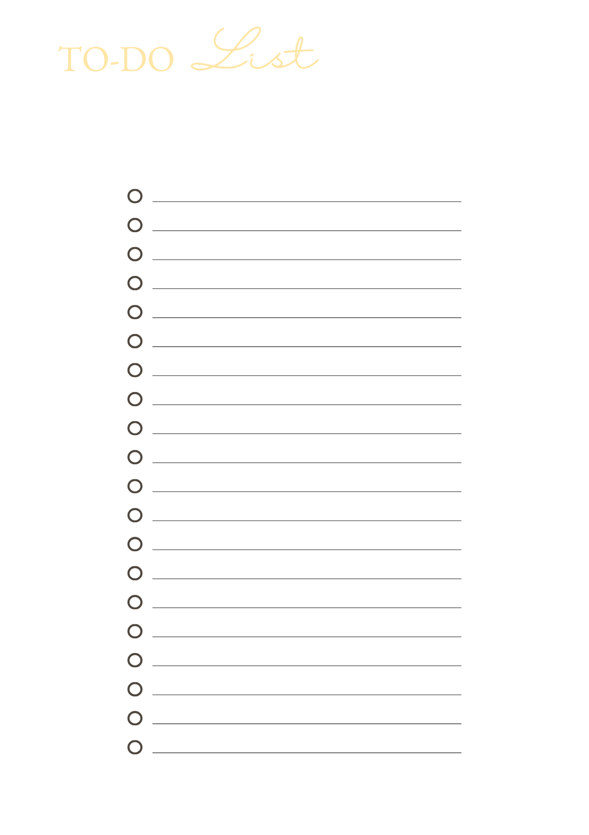 To Do List