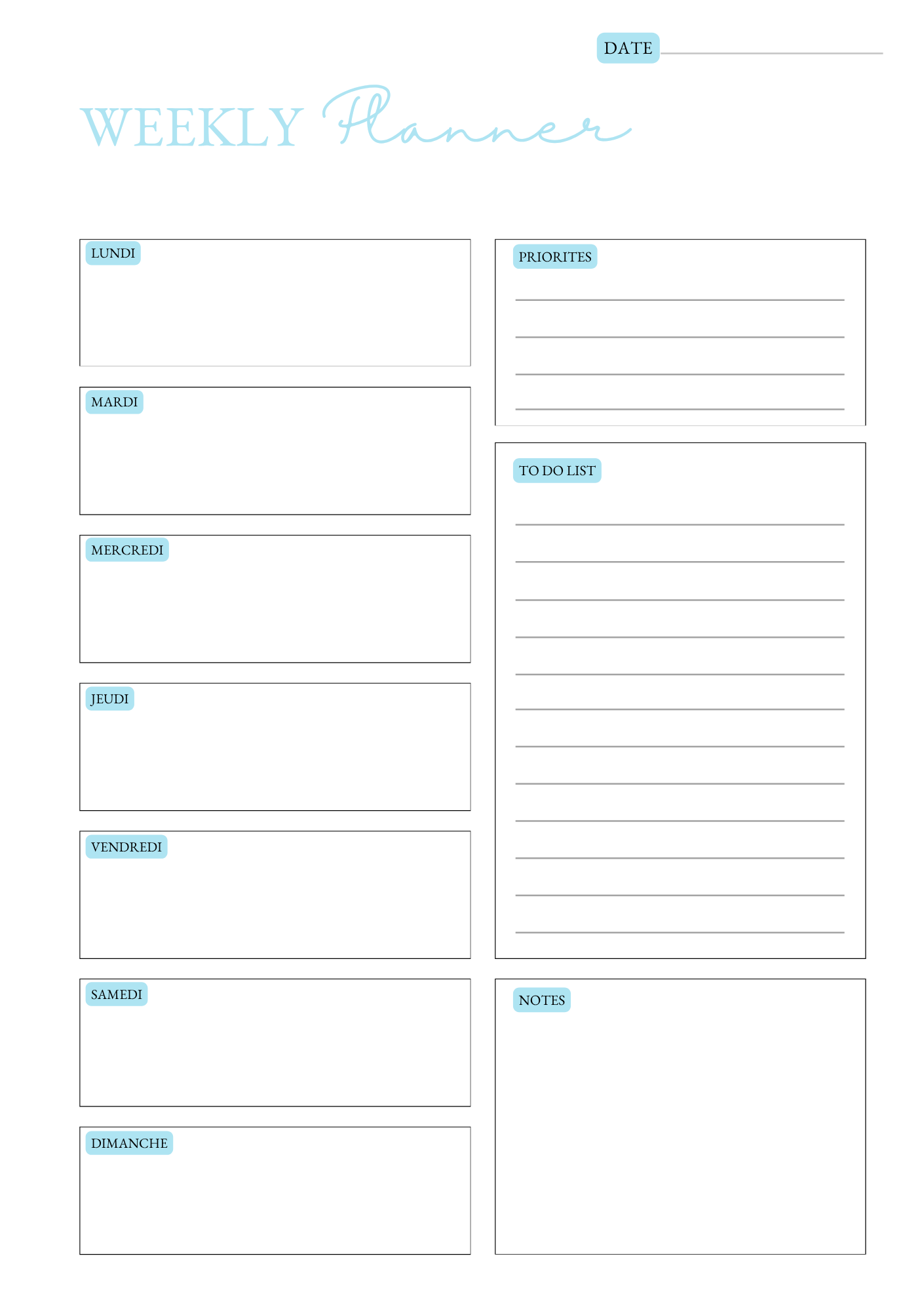 Weekly Planner